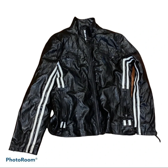 Redsquad men vegan leather  biker jacket L - Picture 10 of 10